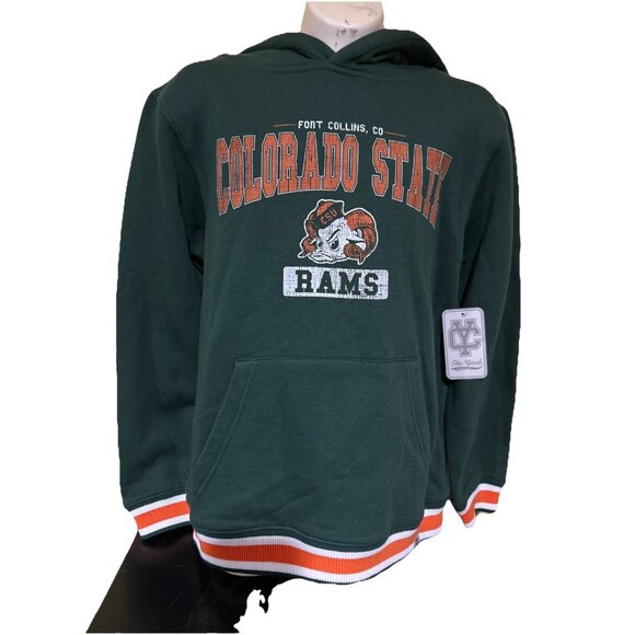 NEW Colorado State Rams The Yard Green Hoodie Hooded Sweatshirt Youth M 12-14 - Picture 1 of 8
